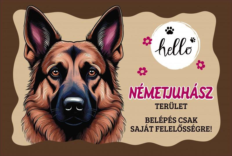 Tálalátét - lábtörlő Németjuhász kutyás 60x40cm