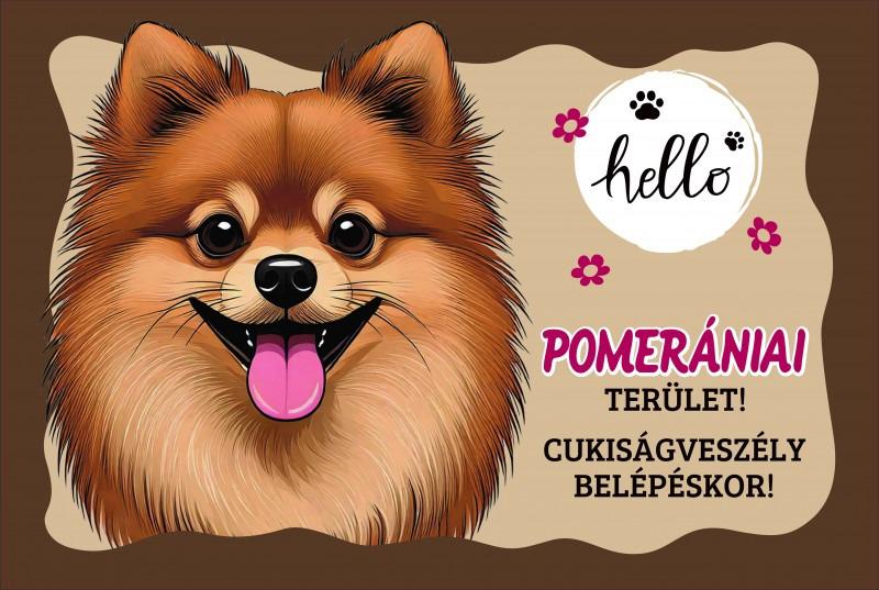 Tálalátét - lábtörlő Pomerániai kutyás 60x40cm