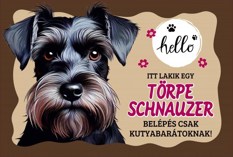 Tálalátét - lábtörlő Törpe Schnauzer kutyás 60x40cm