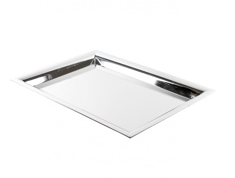 Tálca plasztik 41*3*29cm ezüst erős