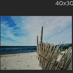 35 mini LEDes világító falikép tengerpart 40x30cm