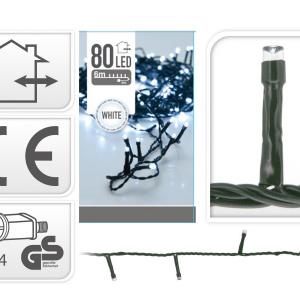 80 LEDes fényfüzér hidegfehér kül- és beltéri 9m AX7400010