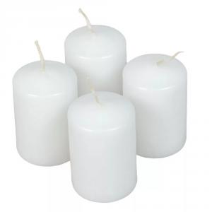 Adventi gyertya matt fehér 40*60mm  4db/csom