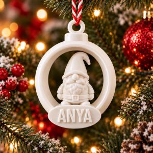 Ajándék Anyának – ANYA Feliratú Gnóm Manós Karácsonyfadísz
