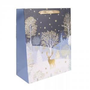 Ajándéktasak szarvas fák alatt 18x23cm