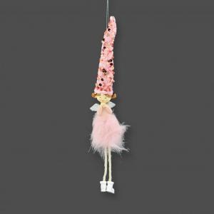 Angyalka rózsaszín flitteres akasztós 32cm 631510