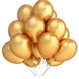 Arany latex lufik 12 db-os szett esküvő, lakodalom, keresztelő