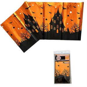 Asztalterítő, halloween mintákkal, 137 x 183 cm, kastély