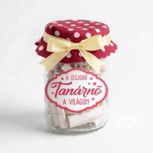 Ballagási Kívánság Befőtt - A legjobb Tanárnő a világon - Ballagási Ajándék Tanárnőknek