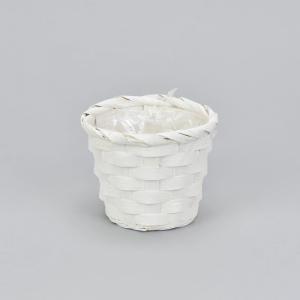 Bambusz kaspó fehér 9cm