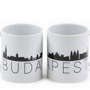 Bögre Budapest fehér 3dl