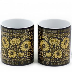 Bögre Hungary kalocsai fekete 3dl