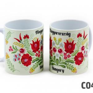 Bögre Kalocsai 3dl fehér