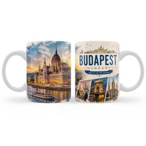 Budapest Bögre - Beauty on the Danube Magyar Szuvenír - Magyaros Ajándéktárgy