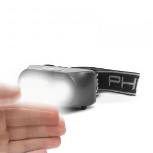 COB+XPE LED-es fejlámpa - fehér/piros LED - mozgásérzékelővel - akkumulátorral