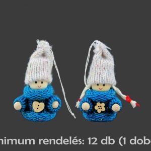 CQ00502 Kötött ruhás fiú/lány kék/fehér 7cm 2f