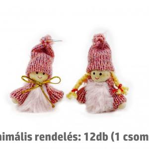 CQ03689 Téli figura rózsaszín fiú/lány 7cm 2f
