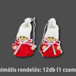 CQ03694 Téli figura piros/fehér fiú/lány 7cm 2f