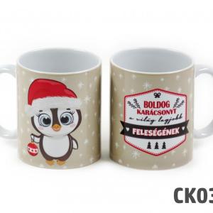 CQ05737 Karácsonyi bögre A világ legjobb feleségének 3dl CK031