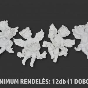 CQ05942 Hűtőmágnes angyal fehér 9cm 4f