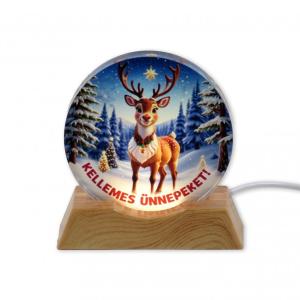 CQ08085 Karácsonyi világító dísz szarvas USB kábellel 9cm