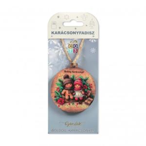 CQ08171 Karácsonyfadísz mézeskalács pár 7cm