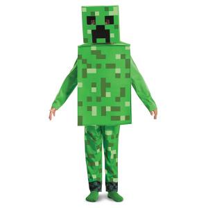 Creeper Fancy szerepjáték-jelmez, Minecraft, S méret, 4-6 éveseknek