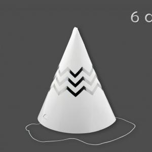 Csákó fehér/ezüst 6db 16cm