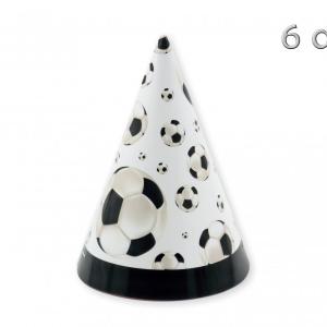 Csákó focis fekete/fehér 6db 20cm