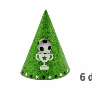 Csákó focis zöld 6db 16cm