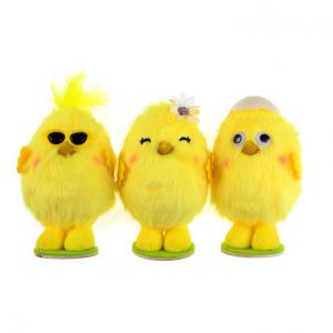 Csibe textil 12cm 3féle sárga