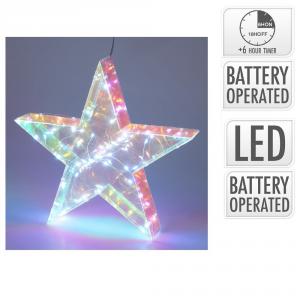 Csillag irizidáló 40 LED-es elemes M30cm