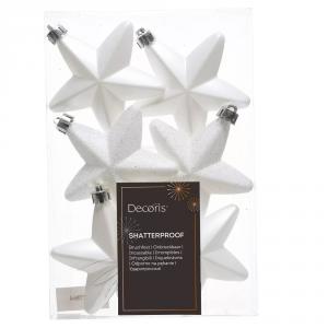 Csillag műa. fehér 7,5cm 6db-os