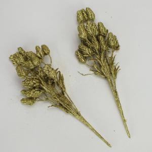 Csillámos komló csokor arany 1db