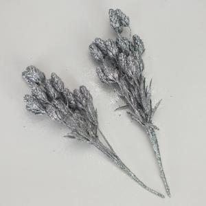 Csillámos komló csokor ezüst 1db