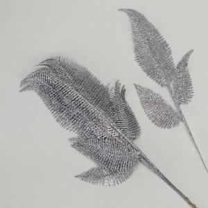 Csillámos toll levél ezüst 1 db