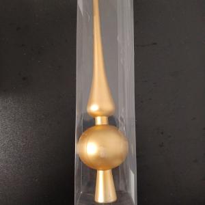 Csúcsdísz arany 27 cm matt