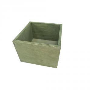 Dekoláda country-zöld rusztikus kocka 11*11*8cm