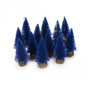 Dekor fenyőfa királykék – 10 cm 1 db