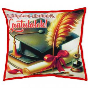 Díszpárna Ballagásod alkalmából gratulálok 30x26cm