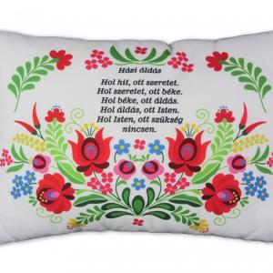 Díszpárna Házi áldás kalocsai 35x25cm
