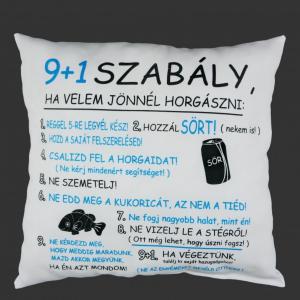 Díszpárna horgász 9+1 szabály 33cm