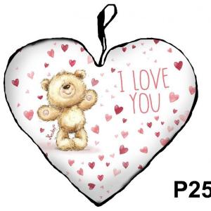 Díszpárna P250 szív nagy Sok szíves I love you