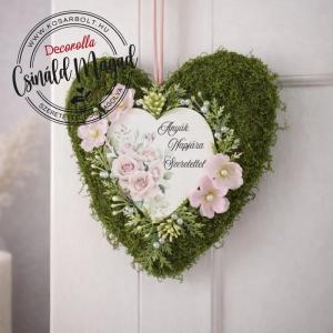 DIY Csináld magad! - Anyák napi moha szív ajtódísz