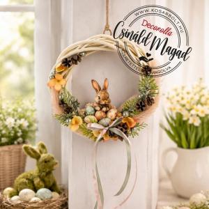 DIY Csináld magad!  Boho nyuszis kopogtató 20cm