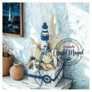 DIY Csináld magad - Világítótorony a kikötőben dekoláda