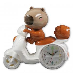 Ébresztőóra mókus motoron 20x19cm