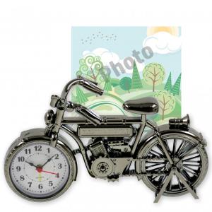 Ébresztőóra motor fényképtartóval 22x13cm