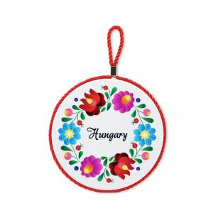Edényalátét Hungary kerek kalocsai 17x19cm kerámia
