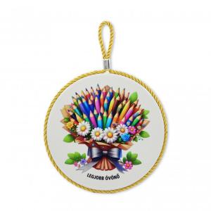 Edényalátét Legjobb Óvónő ceruzacsokor 17x19cm